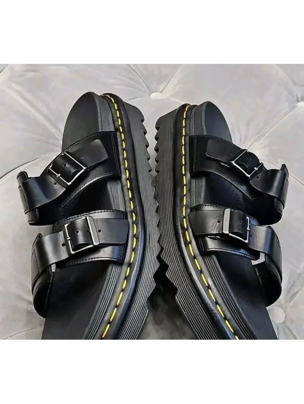 Dr. Doc’s Martens DM Myles Mens 14 US Black Leather Outdoor Strappy Sandals NEW
